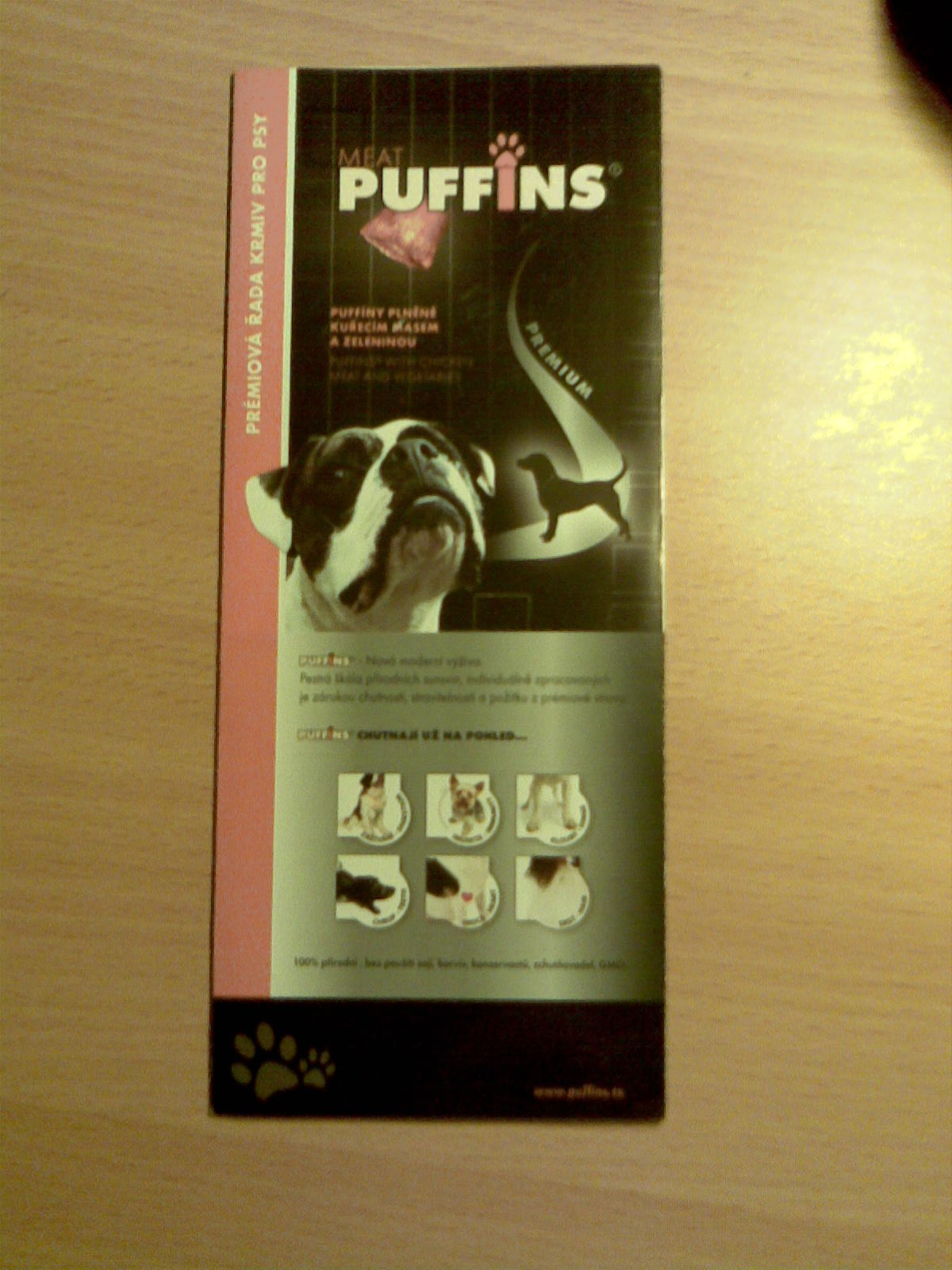 letáček puffins.